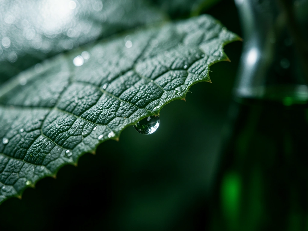 Detailed macro of an Indonesian botanical leaf